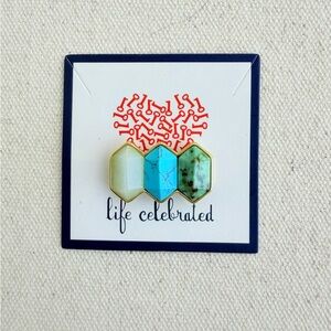 *Triple Turquoise Focal Charm* KEEP COLLECTIVE Retired Positivity